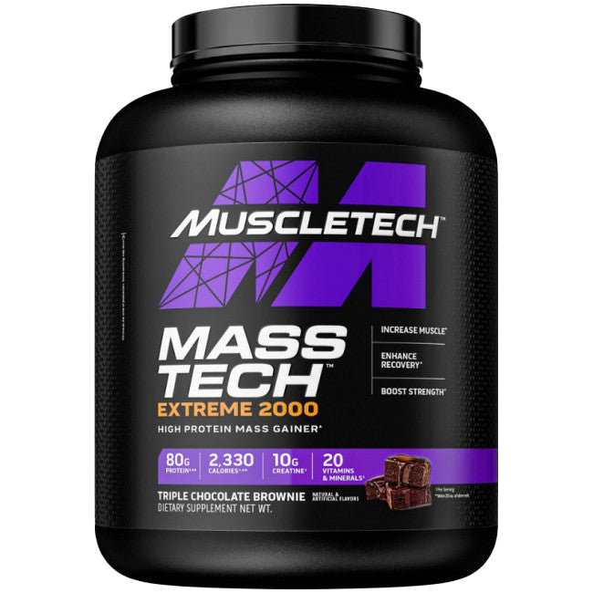 MuscleTech Mass-Tech Extreme 2000, Triple Chocolate Brownie – 3180 Gramm