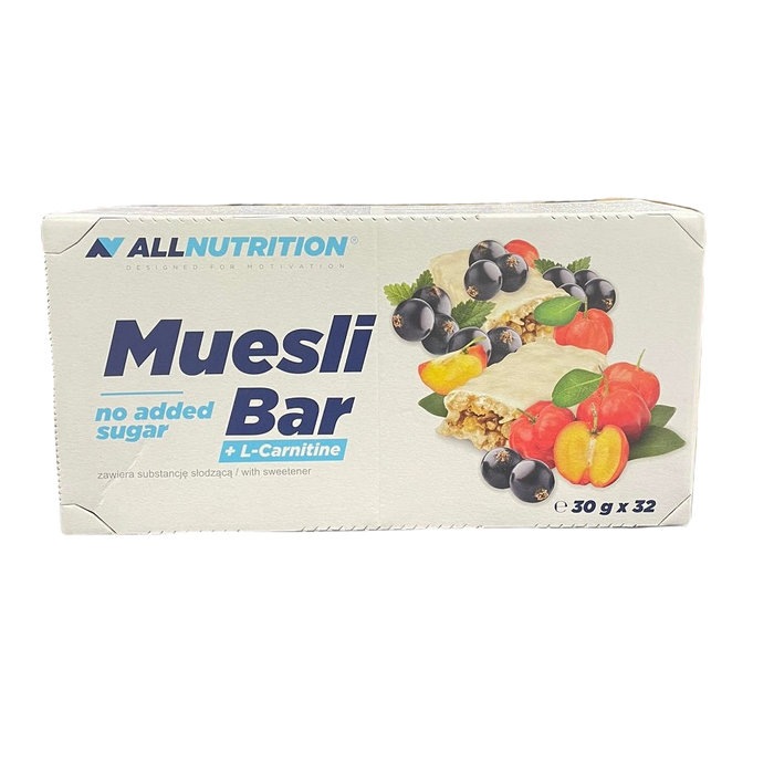 Allnutrition Muesli Bar + L-Carnitine, Yoghurt & Blackcurrant - 32 bars