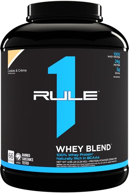 Rule One R1 Whey Blend, Cookies & Creme - 2240g Best Value Sports Supplements at MYSUPPLEMENTSHOP.co.uk