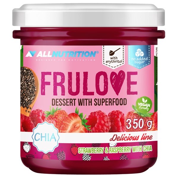 Allnutrition Frulove Dessert with Superfood, Strawberry & Raspberry with Chia 350g