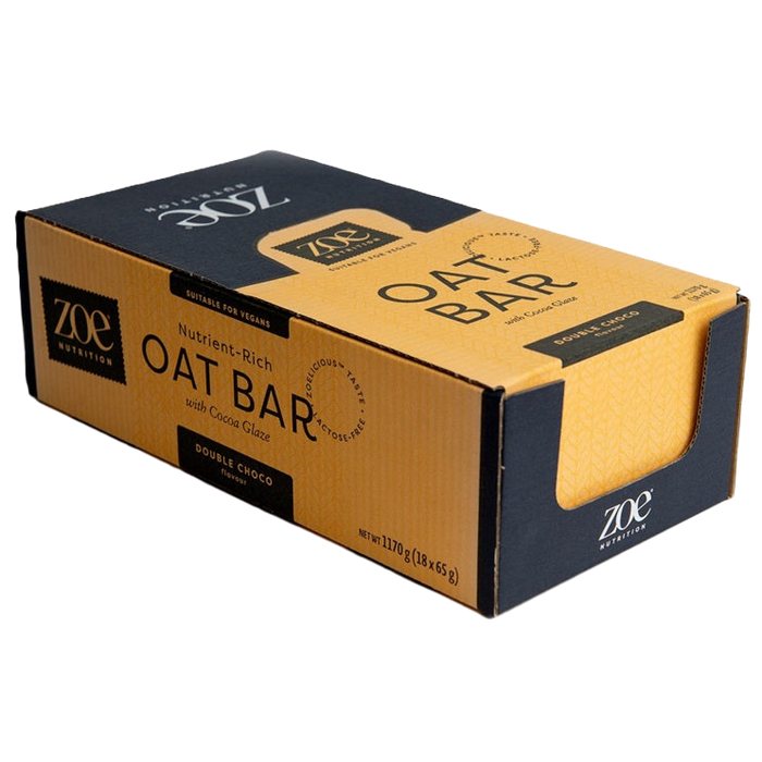 ZOE Nutrition Oat Bar, Double Choco - 18 x 65g