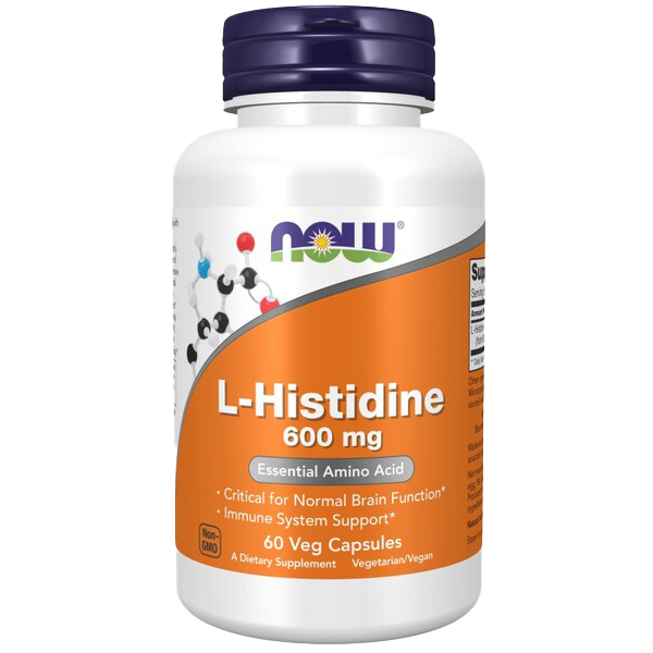 NOW Foods L-Histidine, 600mg - 60 vcaps