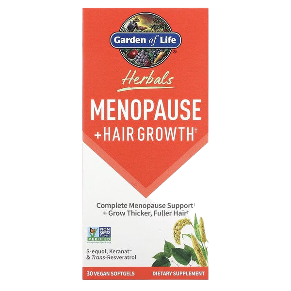 Garden of Life Herbals Menopause + Hair Growth - 30 vegan softgels