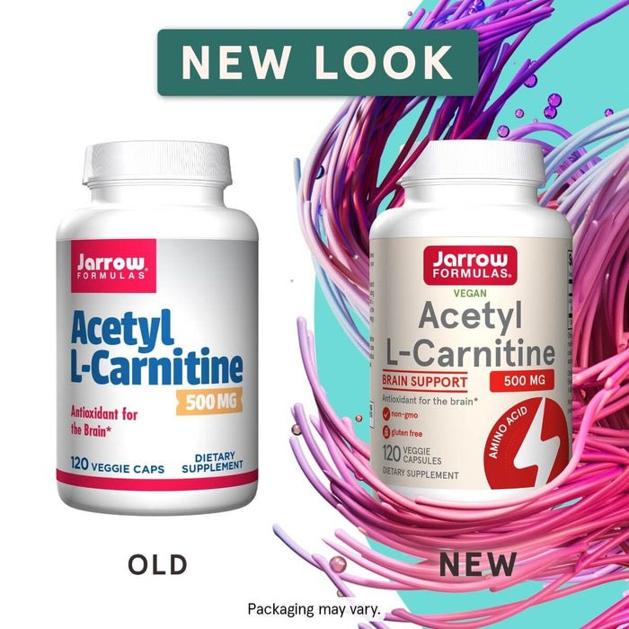 Jarrow Formulas Acetyl L-Carnitine 500mg 120 Veggie Capsules | Premium Supplements at MYSUPPLEMENTSHOP