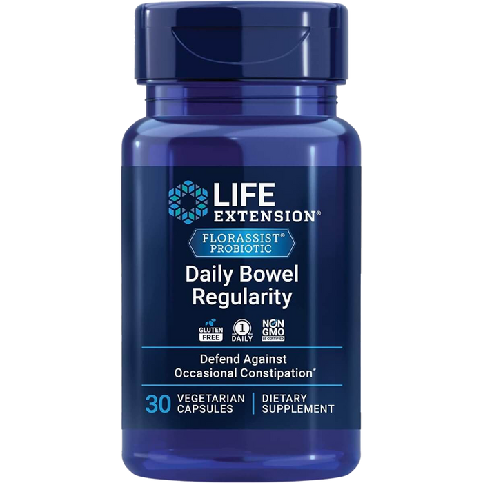 Life Extension FLORASSIST Daily Bowel Regularity 30 Veggie Capsules