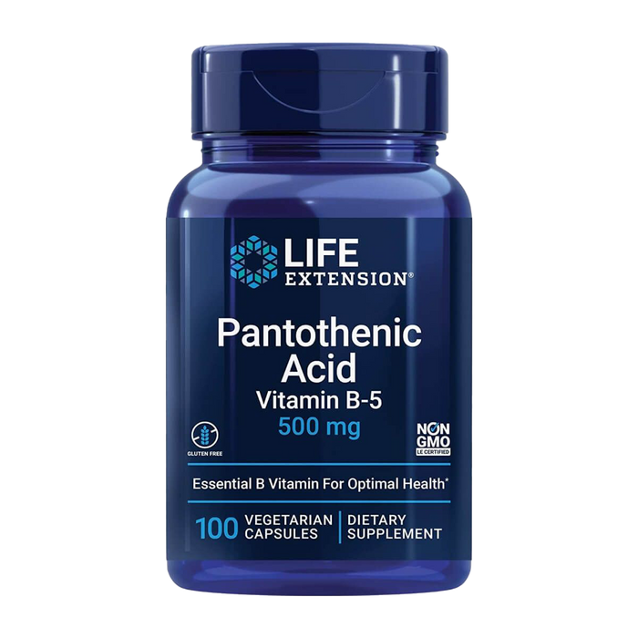 Life Extension Pantothenic Acid 500 mg 100 Vegetarian Capsules