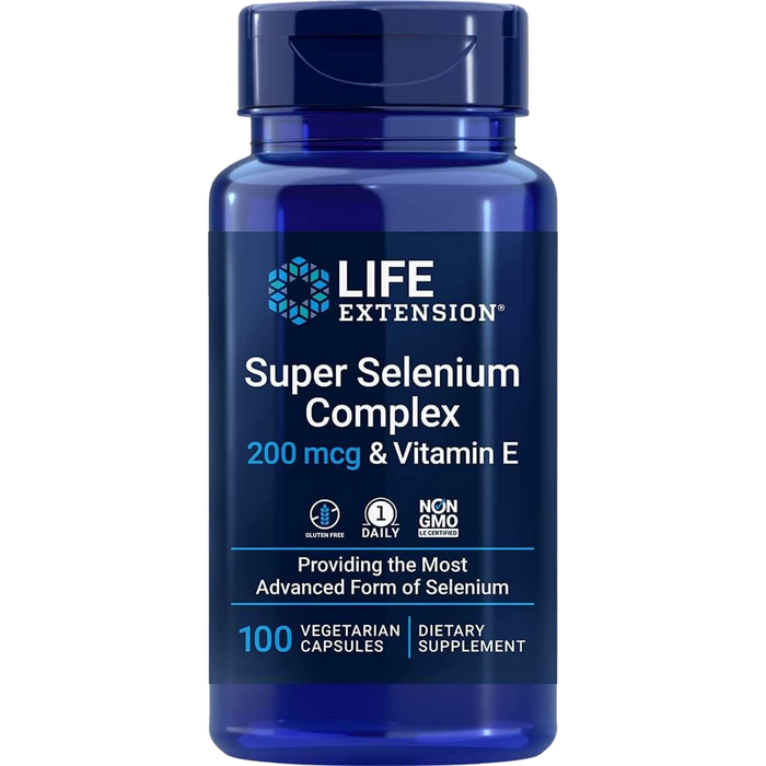 Life Extension Super Selenium Complex & Vitamin E 200 mcg 100 Vegetarian Capsules