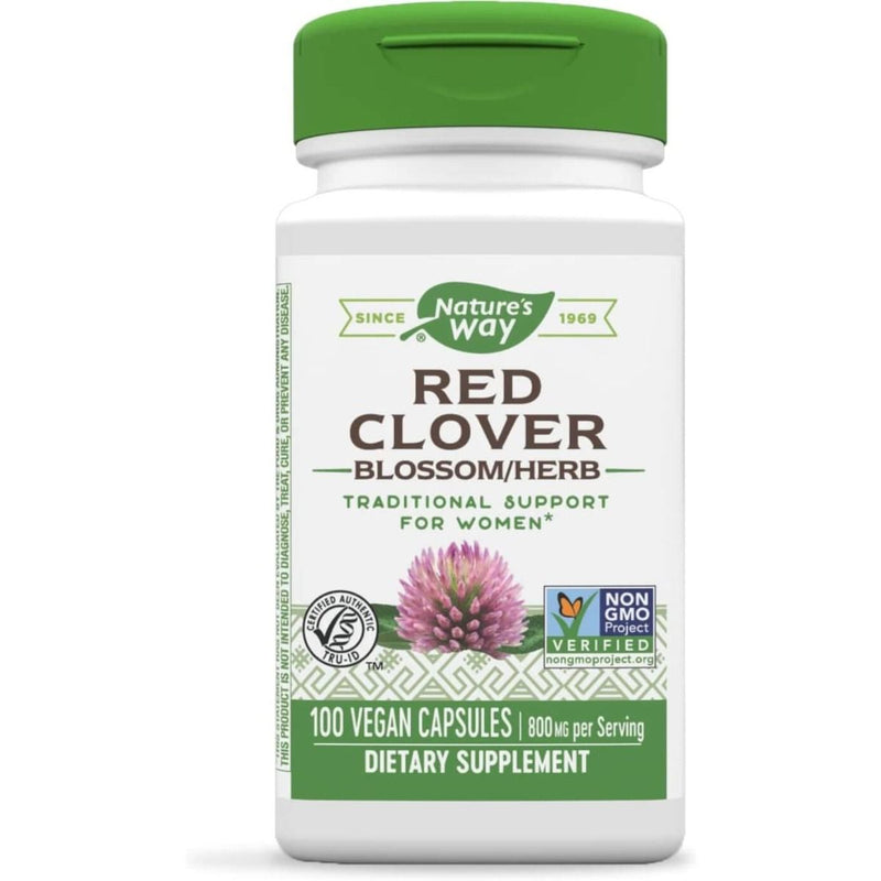 Nature's Way Red Clover Blossom / Herb 400mg 100 Vegan Capsules | Premium Supplements at MYSUPPLEMENTSHOP