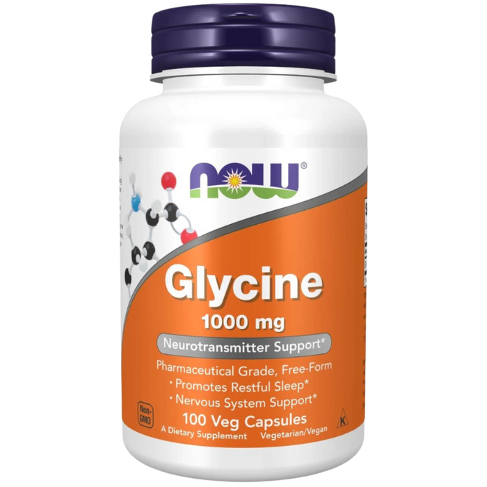 NOW Foods Glycine 1000mg 100 Vegetarian Capsules