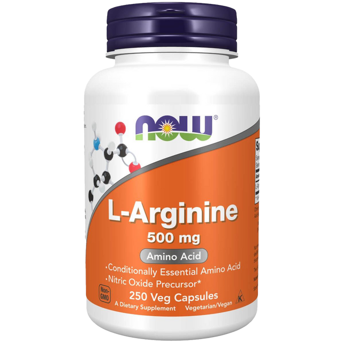 NOW Foods L-Arginine 500 mg 250 Veg Capsules