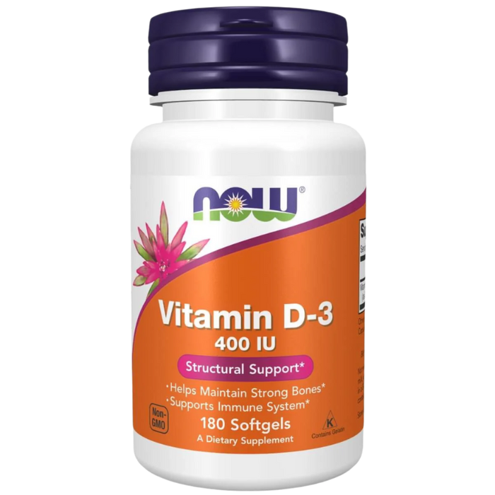 NOW Foods Vitamin D-3 400 IU 180 Softgels