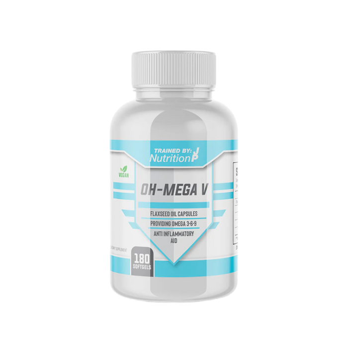 Trained By JP Oh-Mega V 180 Softgels Unflavoured - Omegas, EFAs, CLA, Oils at MySupplementShop by Trained By JP