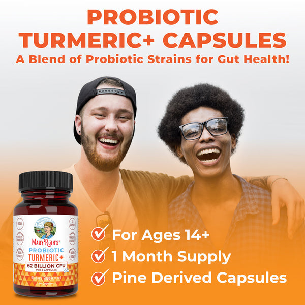 MaryRuth Organics Probiotic Turmeric+ - 60 caps