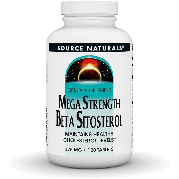 Source Naturals Beta-Sitosterol Mega Strength 375mg 120 Tablets - Heart Health at MySupplementShop by Source Naturals