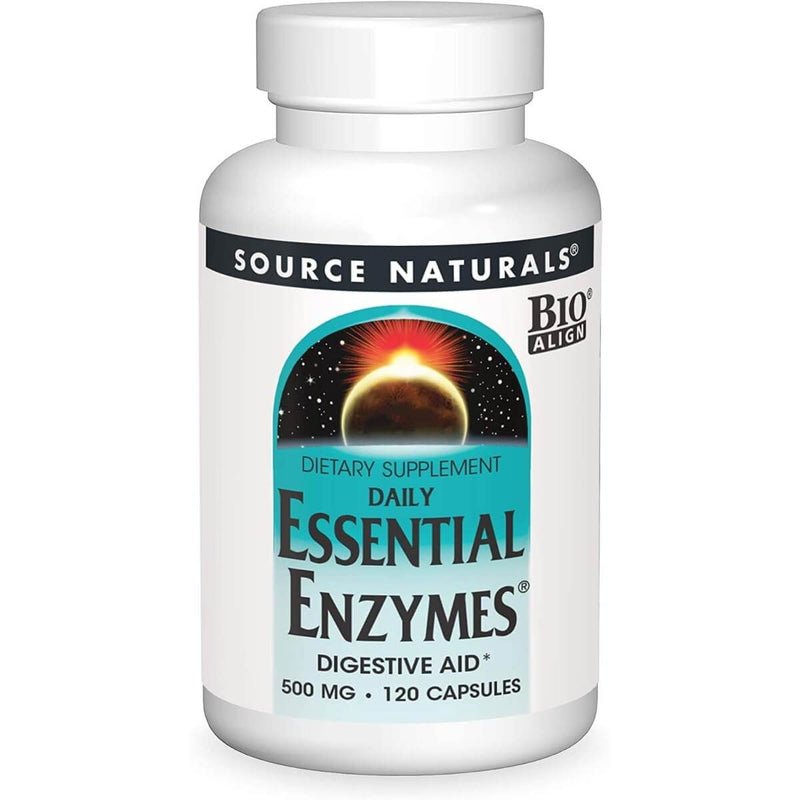 Source Naturals Essential Daily Enzymes 500mg 120 Capsules | Premium Supplements at MYSUPPLEMENTSHOP