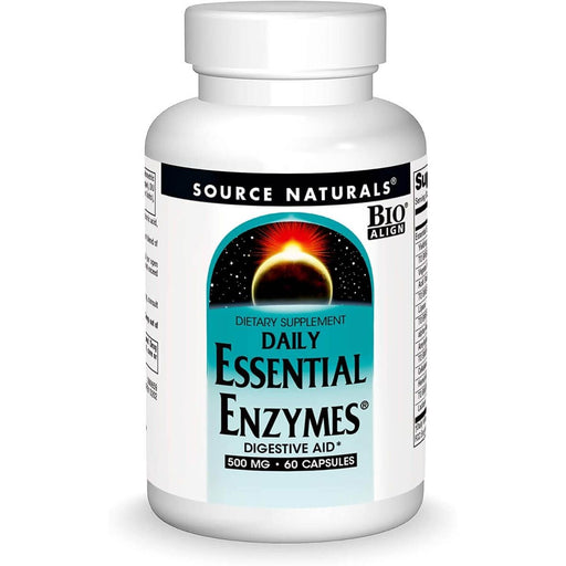 Source Naturals Essential Daily Enzymes 500mg 60 Capsules | Premium Supplements at MYSUPPLEMENTSHOP