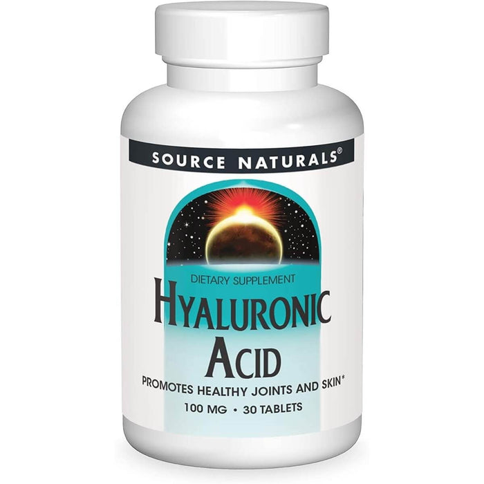 Source Naturals Hyaluronic Acid 100mg 30 Tablets - Skin Care at MySupplementShop by Source Naturals