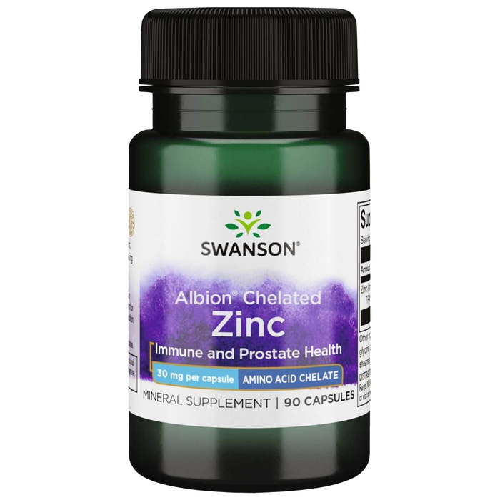 Swanson Albion Zinc 30 mg 90 Capsules