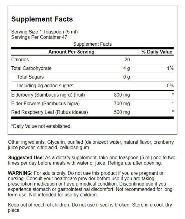 Swanson Elderberry Extract Syrup 8 fl oz Liquid | Premium Supplements at MYSUPPLEMENTSHOP