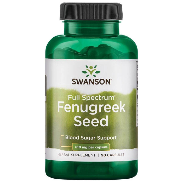 Swanson Fenugreek Seed 610mg 90 Capsules - Health and Wellbeing at MySupplementShop by Swanson