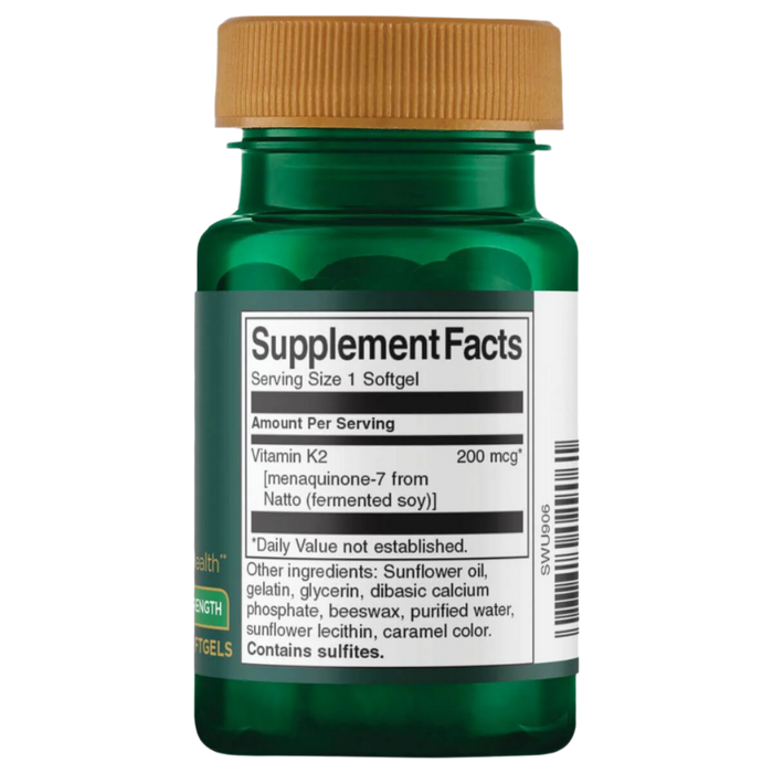 Swanson Real Food K-2, 200 mcg – 30 Kapseln