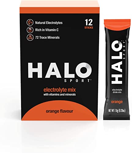 HALO Hydration Electrolyte Drink Sticks 12x60g Orange | High-Quality Electrolyte Replacements | MySupplementShop.co.uk