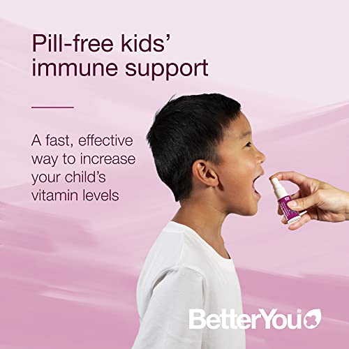 BetterYou Vitamin D + K2 Kids' Daily Oral Spray, Blueberry and bubblegum flavour | High-Quality Children's Health | MySupplementShop.co.uk