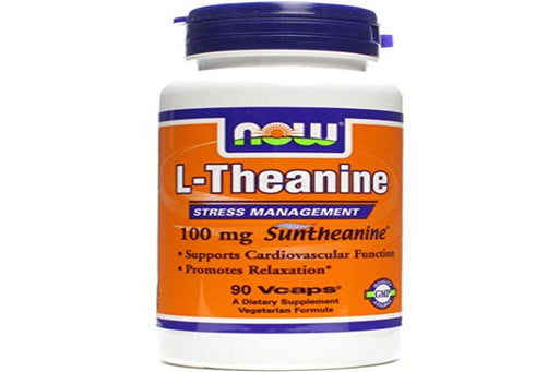 NOW Foods L-Theanine with Decaf Green Tea, 100mg - 90 vcaps | High-Quality Tea | MySupplementShop.co.uk