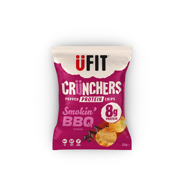 UFIT Crunchers 18x35g Smokin' BBQ - Protein Snacks at MySupplementShop by Ufit