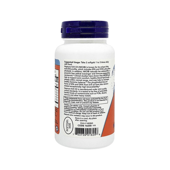 NOW Foods Neptune Krill Oil, 1000mg - 60 softgels | High-Quality Joint Support | MySupplementShop.co.uk