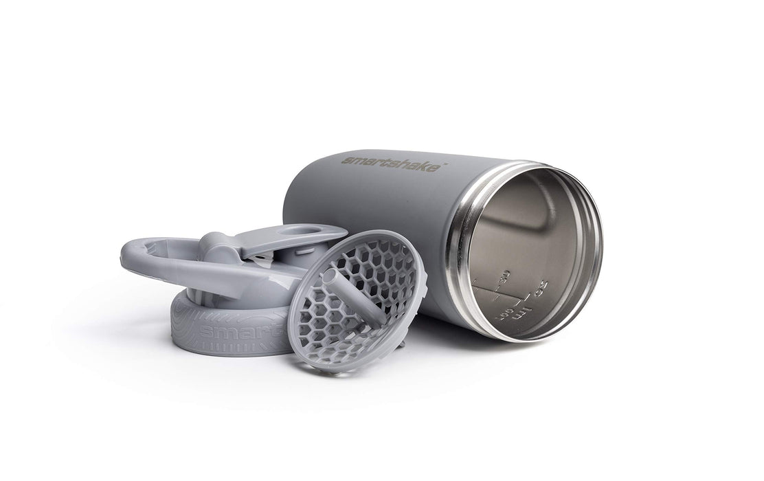 SmartShake Reforce Steel Shaker 900ml Grey | High-Quality Supplement Shakers | MySupplementShop.co.uk