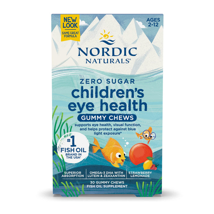 Nordic Naturals Children's Eye Health, Strawberry Lemonade - 30 Gummies | High-Quality Combination Multivitamins & Minerals | MySupplementShop.co.uk
