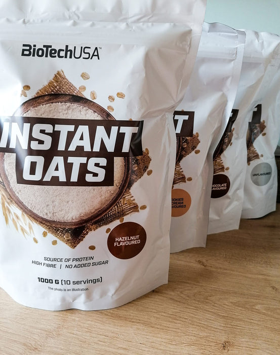 BioTechUSA Instant Oats, Chocolate - 1000g | High-Quality Porridge | MySupplementShop.co.uk