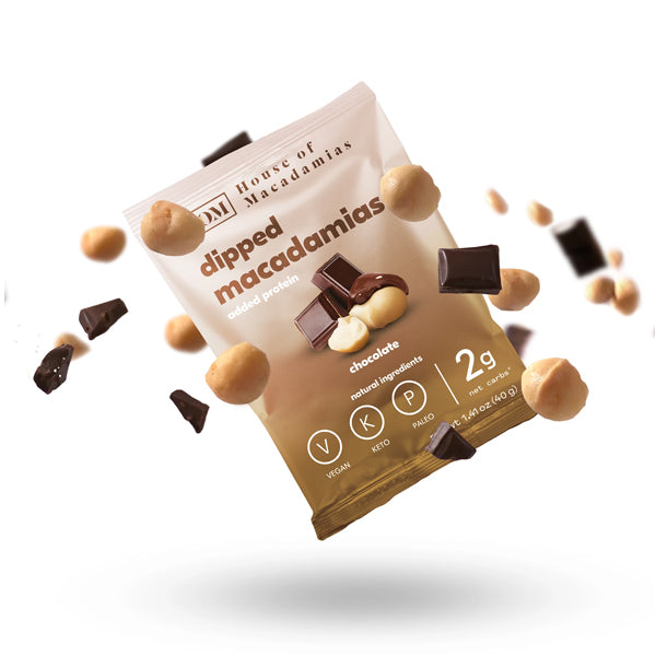 House Of Macadamia Dipped Nuts 12x40g Chocolate | High-Quality Sports & Nutrition | MySupplementShop.co.uk