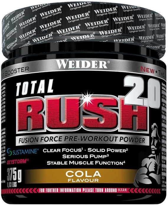 Weider Total Rush 2.0, Cola - 375 grams - Default Title - Pre & Post Workout at MySupplementShop by Weider