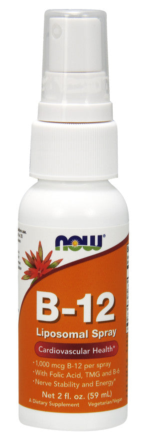 NOW Foods Vitamin B-12, Liposomal Spray - 59 ml. | High-Quality Single Vitamins | MySupplementShop.co.uk