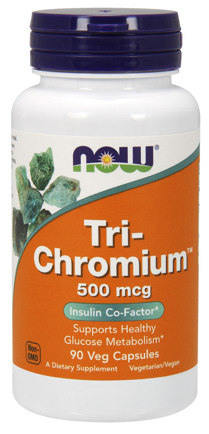 NOW Foods Tri-Chromium, 500mcg - 90 vcaps | High-Quality Vitamins & Minerals | MySupplementShop.co.uk