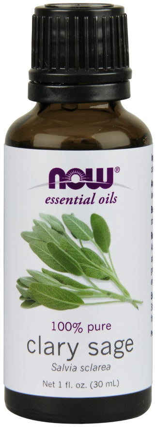 NOW Foods Essential Oil, Clary Sage Oil - 30 ml. | High-Quality Health and Wellbeing | MySupplementShop.co.uk