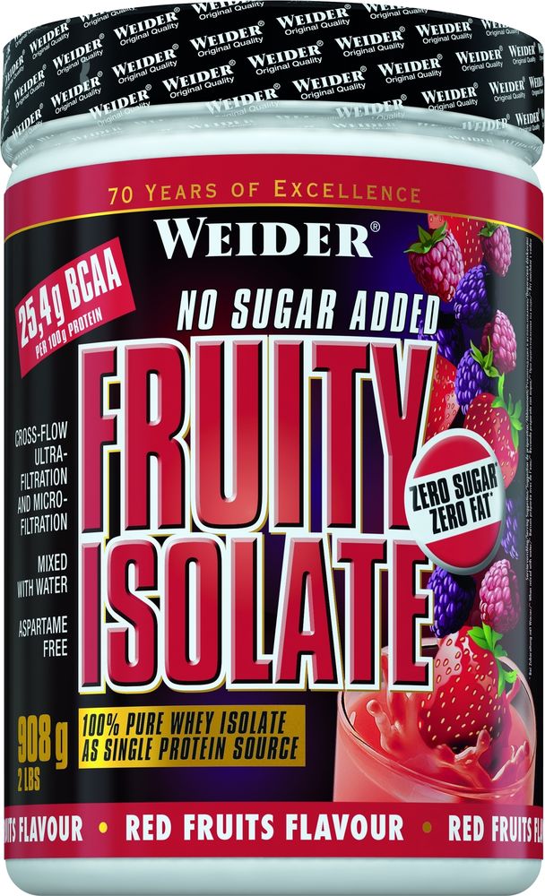 Weider Fruity Isolate, Red Fruits - 908 grams | High-Quality Protein | MySupplementShop.co.uk