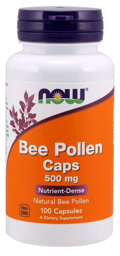 NOW Foods Bee Pollen, 500mg - 100 caps | High-Quality Baseball Caps | MySupplementShop.co.uk