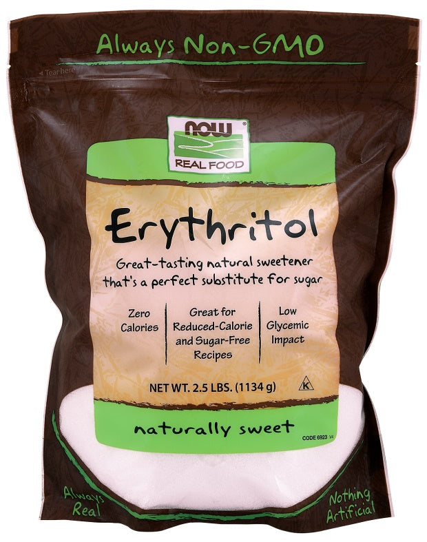 NOW Foods Erythritol, Pure - 1134g | High-Quality Health Foods | MySupplementShop.co.uk