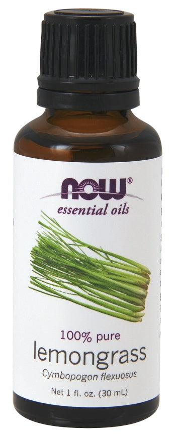 NOW Foods Essential Oil, Lemongrass Oil - 30 ml. | High-Quality Health and Wellbeing | MySupplementShop.co.uk