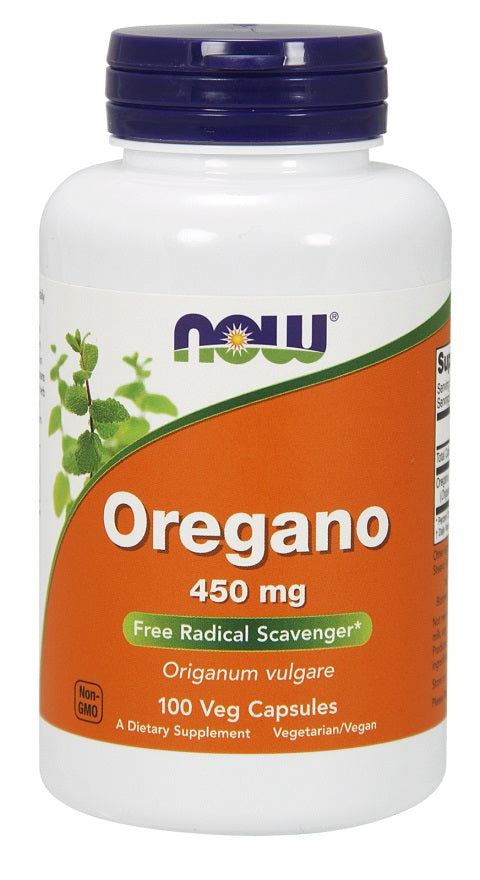 NOW Foods Oregano, 450mg - 100 vcaps - Health and Wellbeing at MySupplementShop by NOW Foods