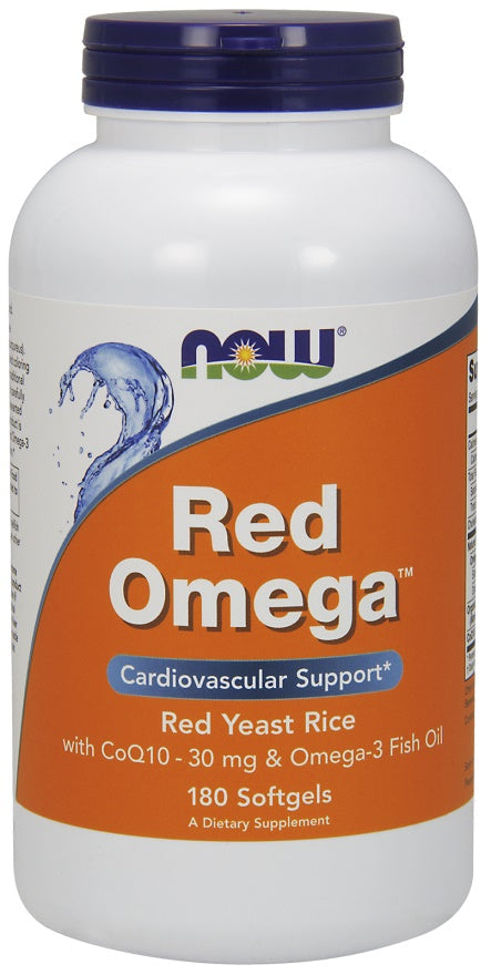 NOW Foods Red Omega (Red Yeast Rice) - 180 softgels - Omegas, EFAs, CLA, Oils at MySupplementShop by NOW Foods