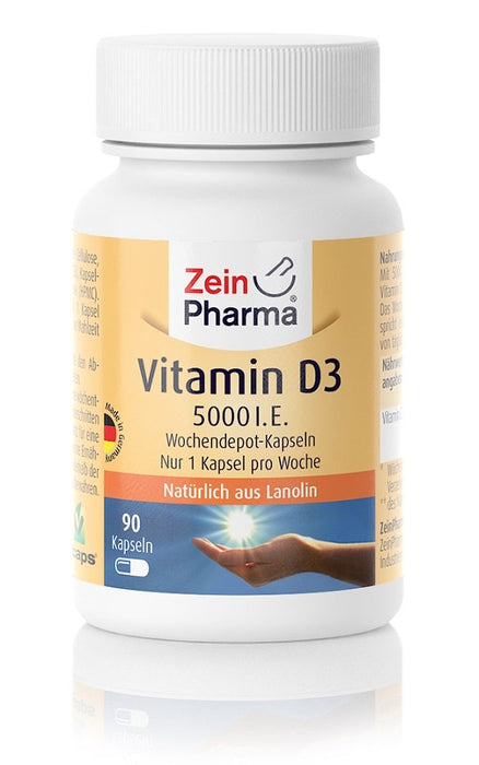 Zein Pharma Vitamin D3, 5000 IU - 90 caps - Vitamins & Minerals at MySupplementShop by Zein Pharma