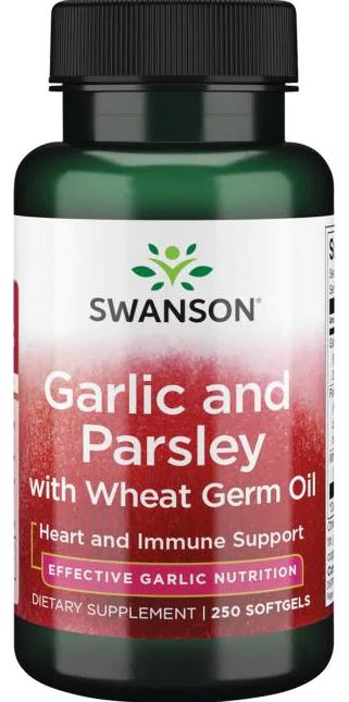 Swanson Garlic and Parsley with Wheat Germ Oil - 250 softgels | High-Quality Sports Supplements | MySupplementShop.co.uk