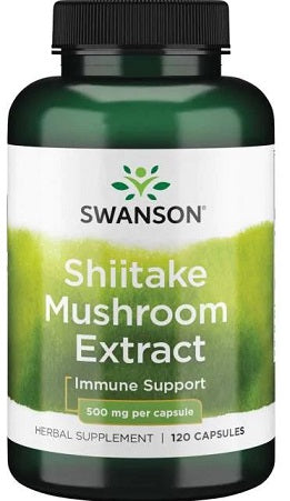 Swanson Shiitake Mushroom Extract, 500mg - 120 caps | High-Quality Sports Supplements | MySupplementShop.co.uk