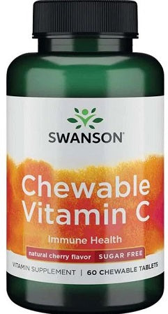 Swanson Chewable Vitamin C, Natural Cherry Flavour - 60 chewable tabs | High-Quality Vitamins & Minerals | MySupplementShop.co.uk