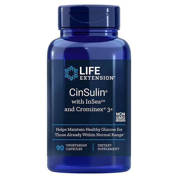 Life Extension CinSulin with InSea2 & Crominex 3+ - 90 vcaps - Slimming and Weight Management at MySupplementShop by Life Extension