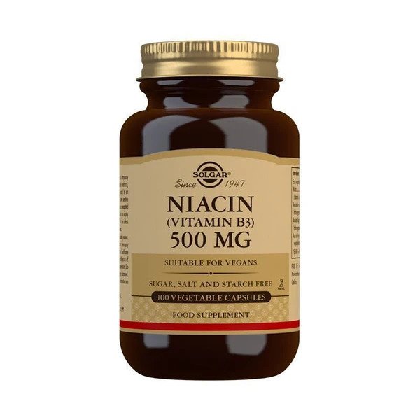 Solgar Niacin, 500mg - 100 vcaps | High-Quality Sports Supplements | MySupplementShop.co.uk